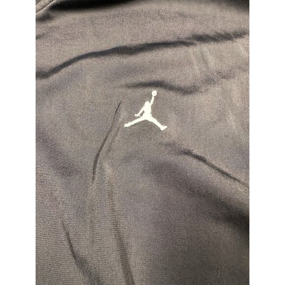 Vintage Nike Air Jordan Track Jacket Mens 2XL Black Full Zip Mock Neck Pocket - Picture 2 of 10